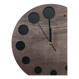 Reloj De Pared De Madera Analógico De Diseño Denver 60x60