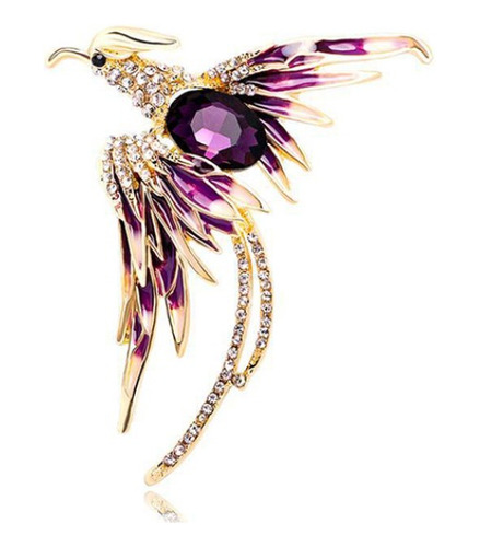 Broche De Pajaro Fenix Animal Ave Pin Moda Fashion