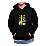 Sudadera Negra Free Fire Adulto Hombre