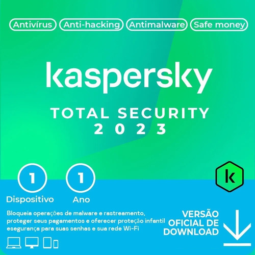 Kaspersky Total Security Licença 12 Meses, 1 Dispositivo
