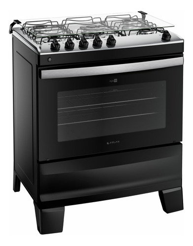 Fogão Atlas Agile Up 5 Bocas Automático Mesa De Inox Bivolt