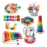 Juguetes Didactico De Madera Montessori Para Niños Pack 7