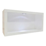 Nicho Retangular Simples C/ Led 90x30x12 Mdf Madeira Pintado Cor Branco