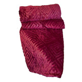 Cobertor Manta Flannel Embossed King Queen Luxo 2,20x2,40 Cor Malbec