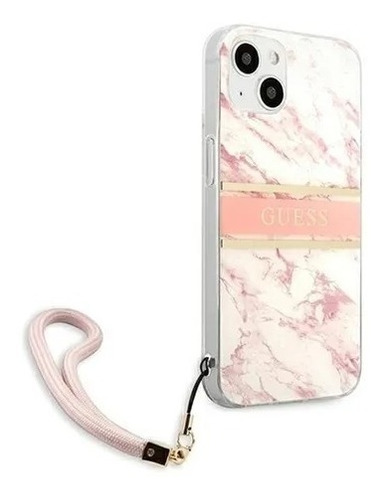 Funda Protector Guess Marble Pink Strap iPhone iPhone 11