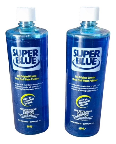 2 Litros Clarificador Super Blue Para Pulir Agua De Albercas