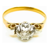 Anillo Cintillo Oro 18k Brillante Compromiso T14