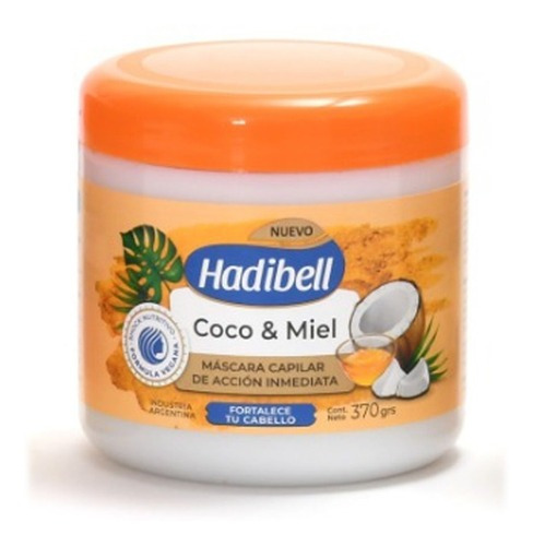Hadibell Mascara Baño De Crema Coco Y Miel 370 Grs