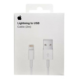 Cable Datos Lightning Apple iPhone 5 5s 6 6s 7 8 X Plus 2mts