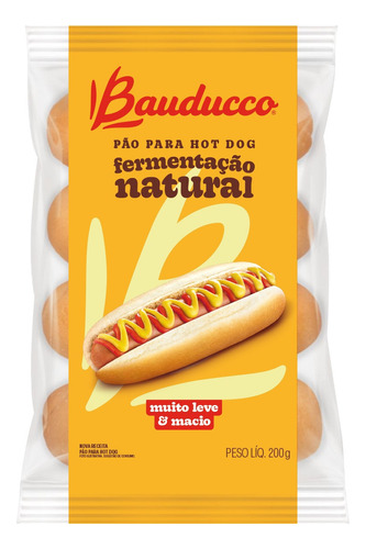 Pão De Hot Dog Bauducco 200g