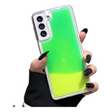 Funda Fluorescente Liquida Verde Para Galaxy Note 20 Ultra