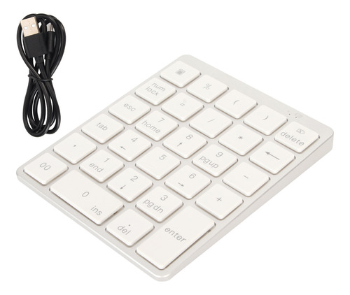 Teclado Numérico Mini Usb Recargable Con Cable De 28 Teclas,