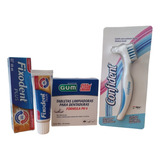 Kit Limpieza Protesis Dental Cepillo + Adhesivo + Comprimido