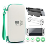 Set X7  Forro Y Funda Protectora  Para Nintendo Switch Oled