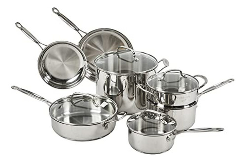 Set De Ollas Cuisinart Chef Acero Inoxidable 11 Pzas.