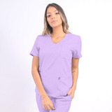  Pijama Cirúrgico Conjunto Hospitalar Scrub Feminino - Lilás