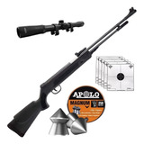 Rifle Aire Comprimido Castor B3-3p 5,5 Mm + Mira 4x20