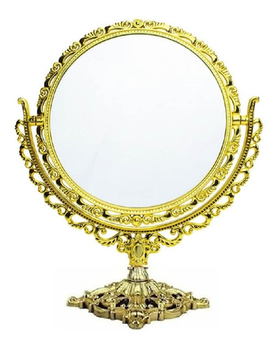 Espelho De Mesa Redondo Princesa Maquiagem Com Zoom Aumento