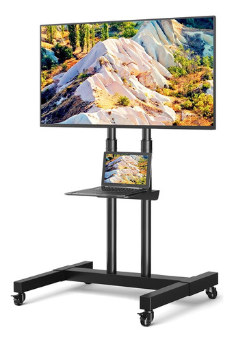 Tv Stand On Wheels For 32-70, 75 Inch Flat Screen/curved Tvs