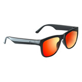 Lentes Lenovo Lecoo C8, Bluetooth 5.0 Llamadas Y Musica ! Lente Rojo Varilla Negro Armazón Negro Diseño Mirror