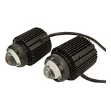 Par Luces Led Faro Auxiliar Lupa Para Moto 4200 Lm Blan/amar