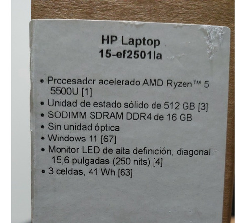 Portátil Hp Laptop 15