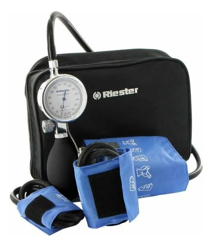 Tensiometro Manual Pediatrico Tres 3 Brazaletes Riester ® Color Azul Claro Babyphon