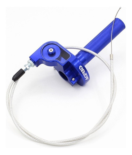 Empuñadura De Acelerador Universal Azul Moto De 22 Mm Con Ca