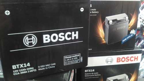 Bateria Original Bosch Ytx14 12ah  Libre Mantemiento Gel Agm