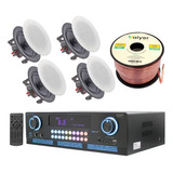 Kit Cine Casa Amplificador Bluetooth 2000w, 4 Altavoces 6.5