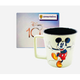 Caneca Personalizada Disney 100 Anos Café Chá Zona Criativa Cor Branco Mickey 400 Ml