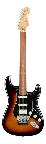 Guitarra Eléctrica Fender Player Stratocaster Floyd Rose Hss De Aliso 3-color Sunburst Brillante Con Diapasón De Granadillo Brasileño