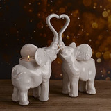 Estatuas De Elefante Portavelas De Velas De Te - Decoracione