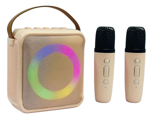 Kit Parlante Y Micrófono Karaoke Para Niños Bluetooth Led K1