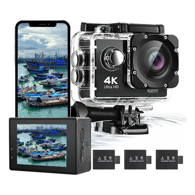 4k Videocamara Deportiva Acción Moto De 3baterías Recargable,videocamaras,videocamara 4k,camara De Video 8mm,camara 4k Ultra Hd Wifi,camara 360,camara Sumergible | Envío gratis