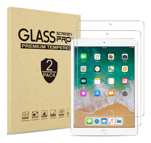 2pcs Mica Cristal Templado Para iPad 5 Air A1474 A1475 A1476