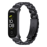 Correa De Acero Negra Para Samsung Galaxy Fit 2