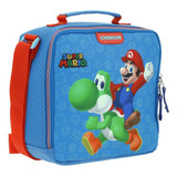 Lonchera Termica Super Mario Yoshi Y Mario Mb66273 Chenson Color Azul Estampado