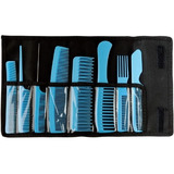 Set De Peines Peluqueria Profesional Estuche Eurostil X 8 U