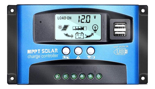 Controlador De Carga Do Painel Solar 30a Usb 12/24v Mppt