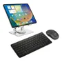Combo Soporte Tablet + Teclado Hp Mouse Inalámbrico Office Negro