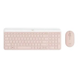 Logitech Slim Keyboard And Mouse Mk470 Set Rosa