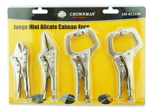 Set Kit Juego De Mini Alicate Caiman 4 Piezas Crownman
