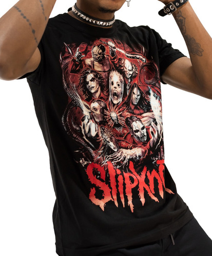 Remera Estampada Slipknot 2 - Rock - Brilla En La Oscuridad