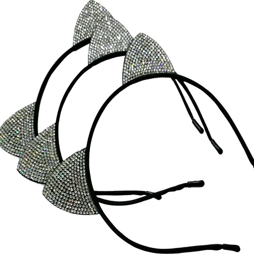 10 Tiaras Pedraria  Strass P/moda Orelha Gato Gatinho