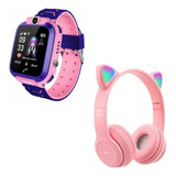 Kit Presente Smartwatch Rastreador Fone Gatinho Oferta C Nfe