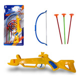 Kit Balestra Crossbow Lança Dardos + Alvo Brinquedo Infantil