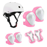 Conjunto 7pcs Protección Niños Casco Rodilleras Coderas Pati