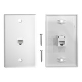 Placa De Pared Ethernet Rj45 Cat6 1 Puerto