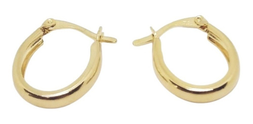 Aros Aritos Argolla Oro De 18k Laminado Dama Mujer Dorada 